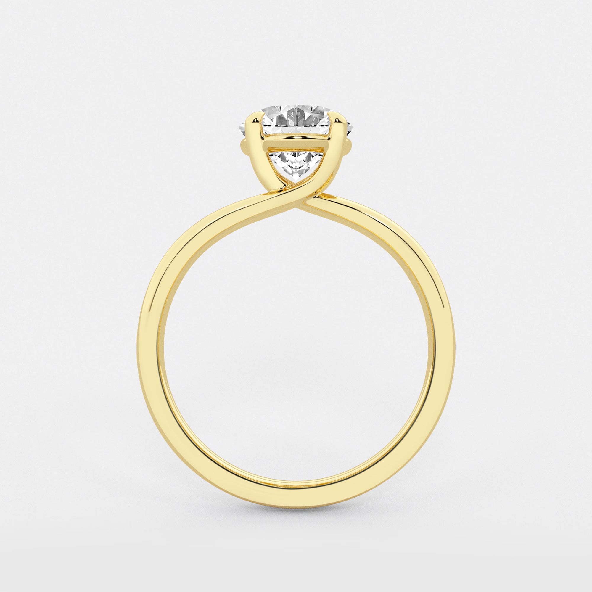 Valeria Oval Lab Grown Diamond Double Shank Trellis Solitaire Engagement Ring