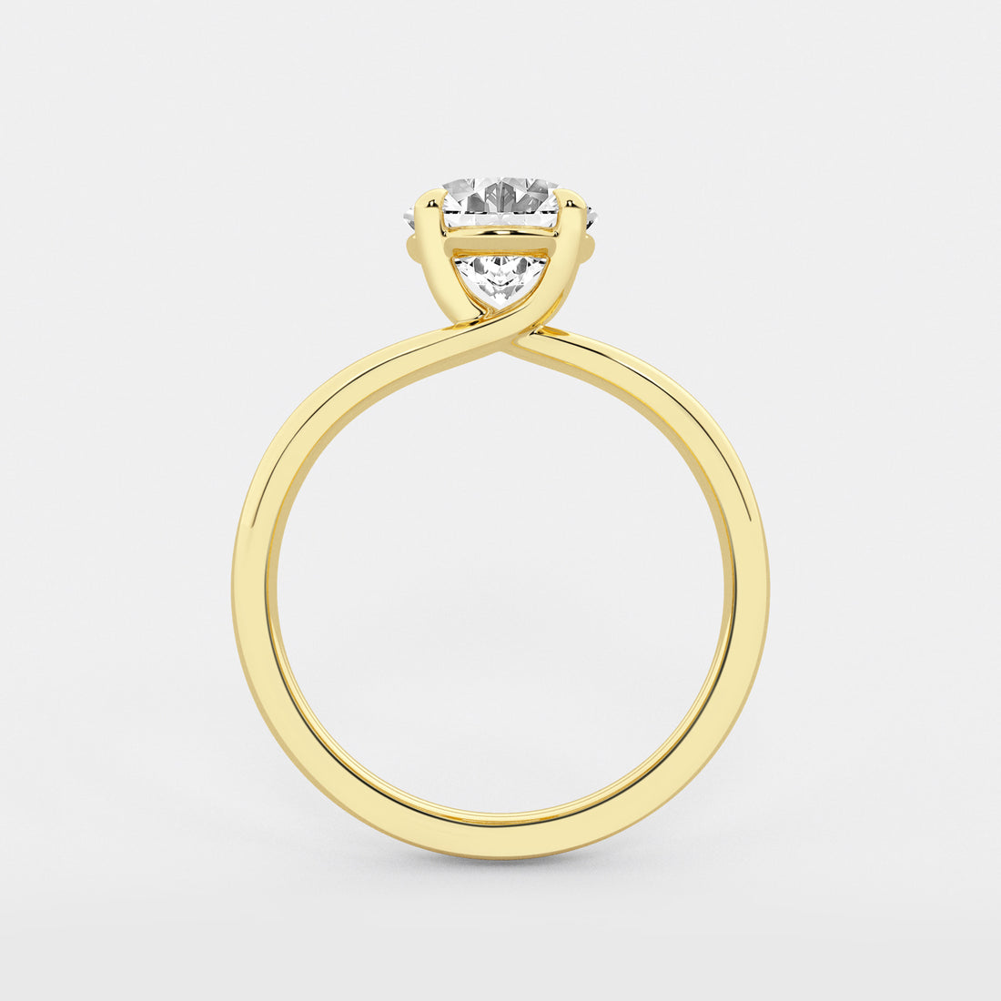 Valeria Oval Lab Grown Diamond Double Shank Trellis Solitaire Engagement Ring