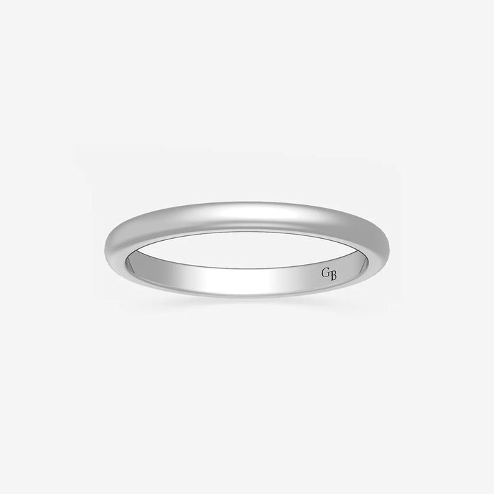Classic Dome Wedding Band in High Polish Solid Gold