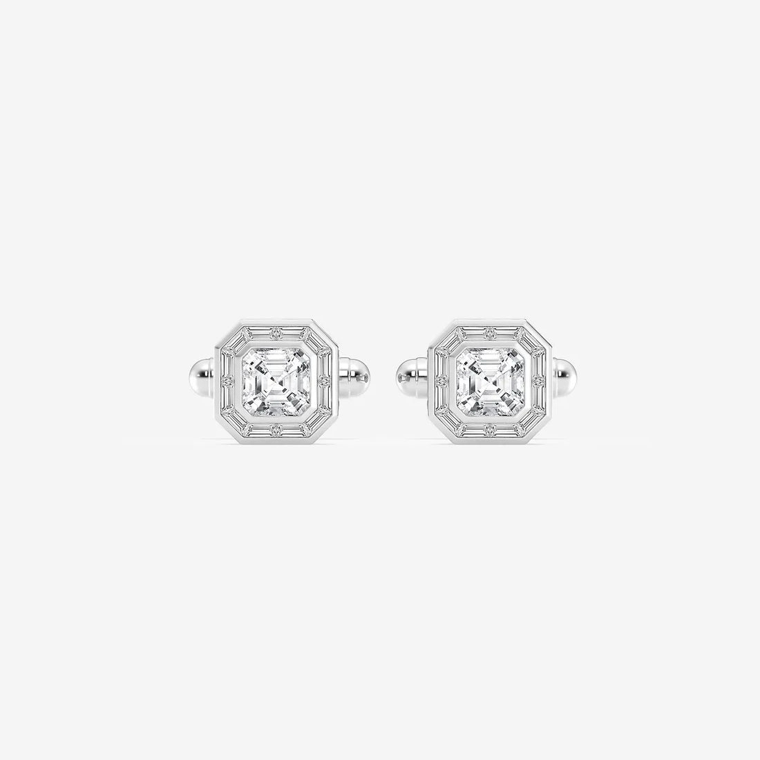 Orvane Asscher Lab-Grown Diamond Baguette Frame Cufflinks