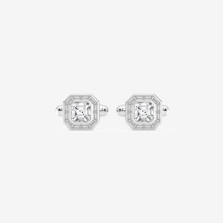 Orvane Asscher Lab-Grown Diamond Baguette Frame Cufflinks