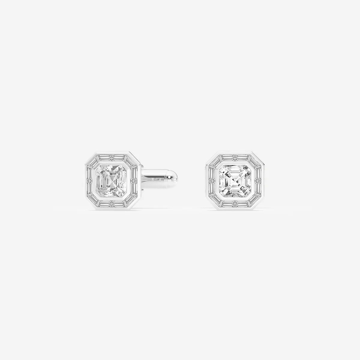 Orvane Asscher Lab-Grown Diamond Baguette Frame Cufflinks