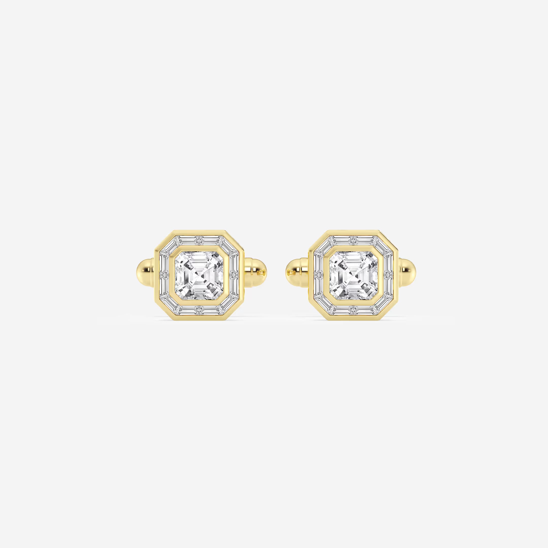 Orvane Asscher Lab-Grown Diamond Baguette Frame Cufflinks