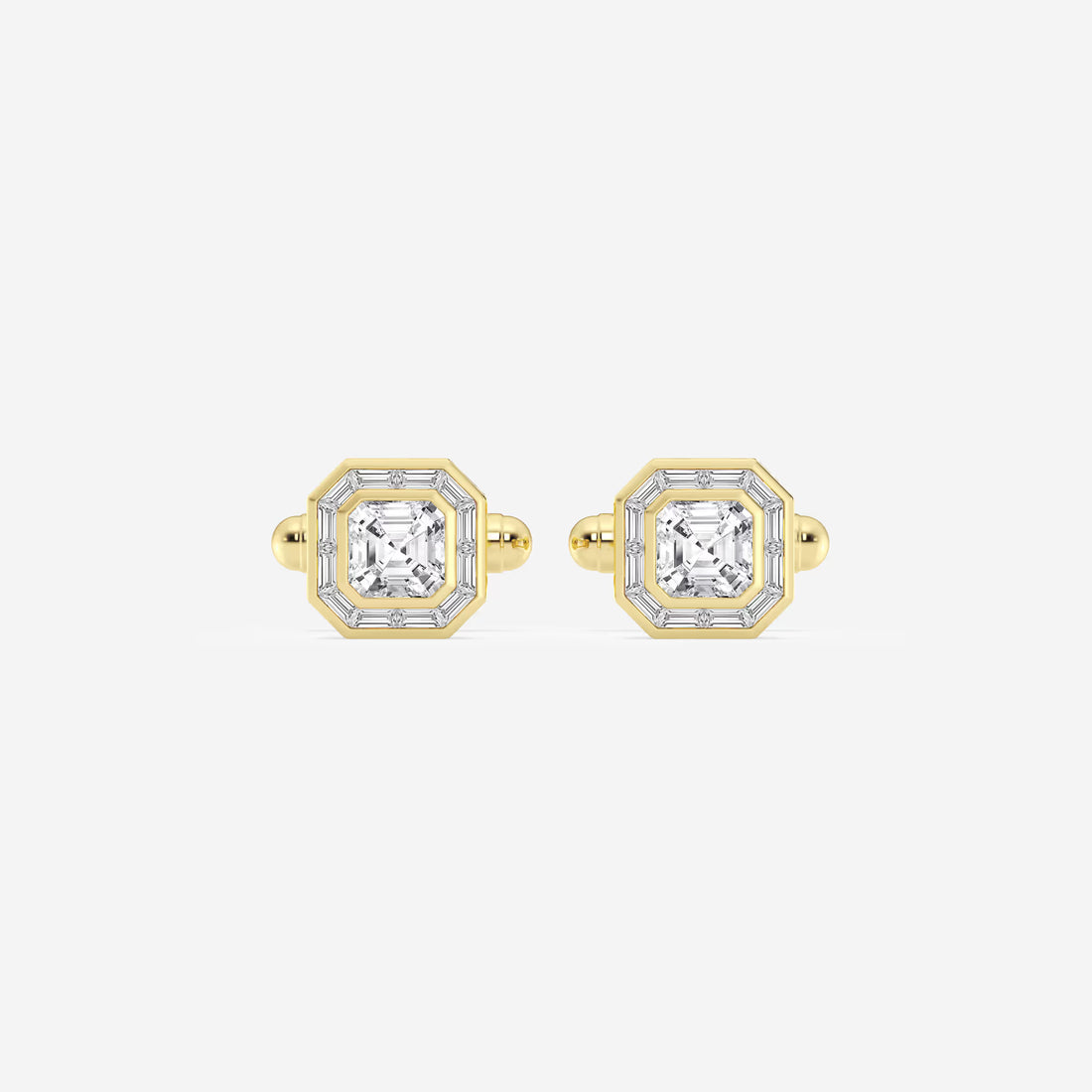 Orvane Asscher Lab-Grown Diamond Baguette Frame Cufflinks