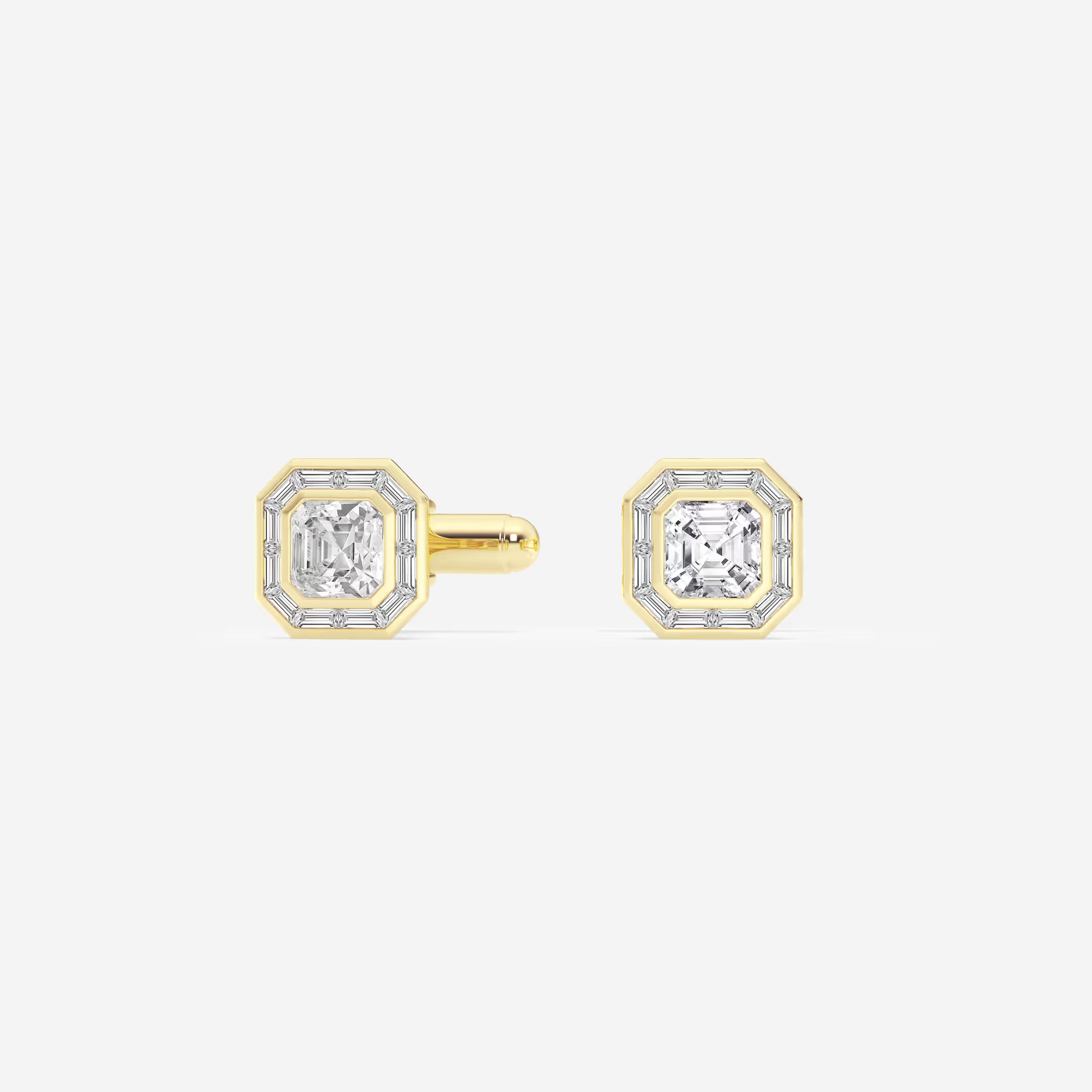 Orvane Asscher Lab-Grown Diamond Baguette Frame Cufflinks