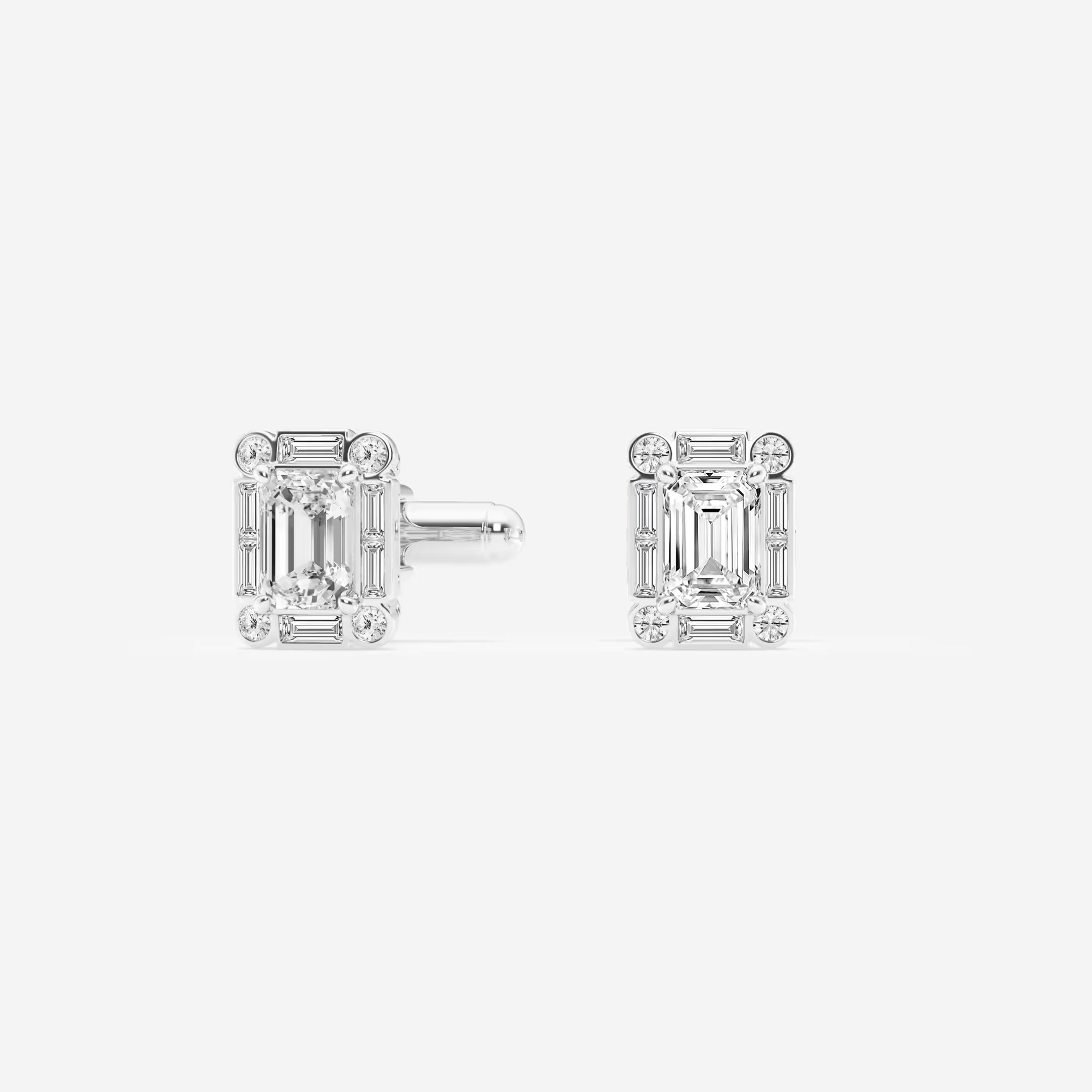 Verdanza Emerald Lab-Grown Diamond Framed Cufflinks