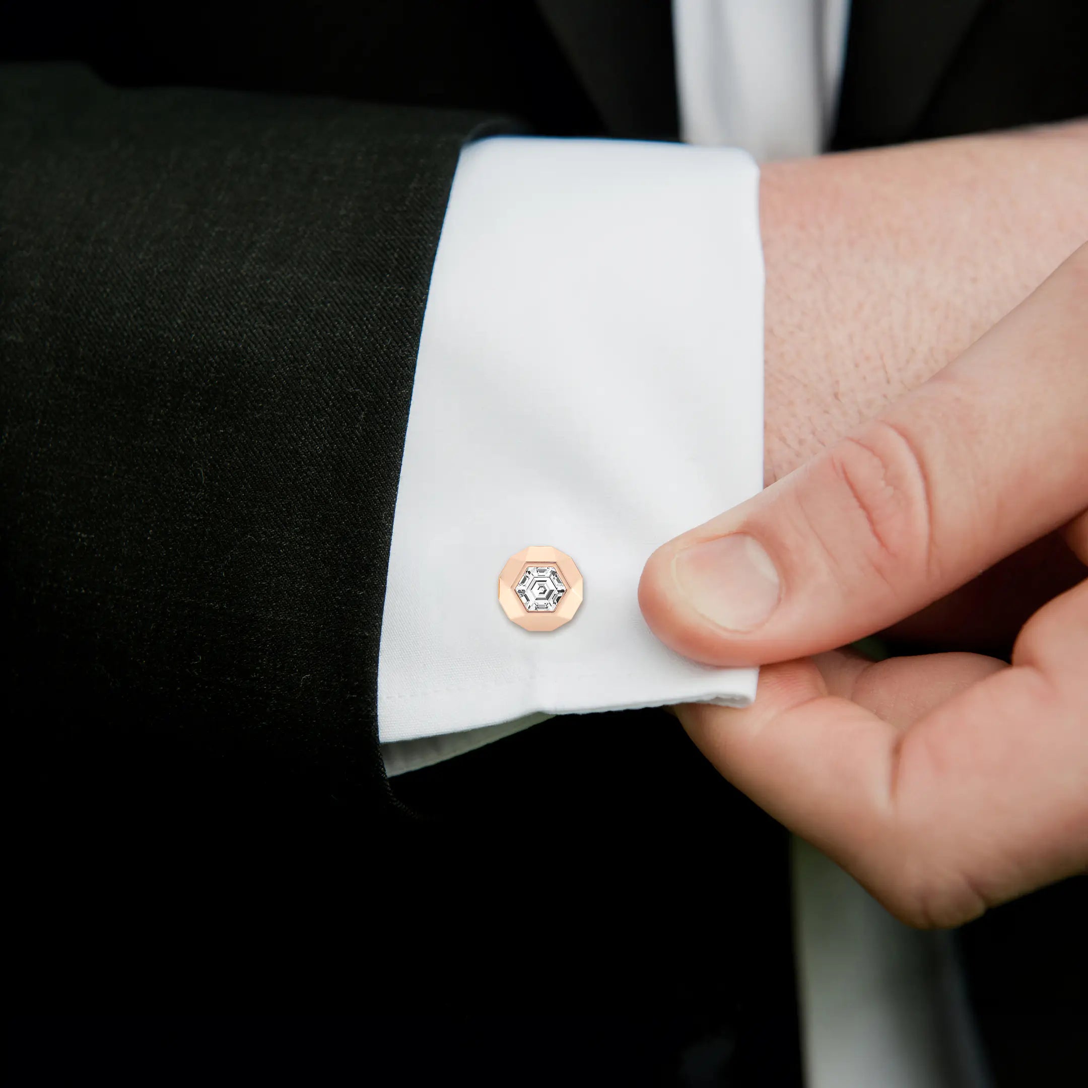 Muse Framed Multi-Shape Lab-Grown Diamond Cufflinks