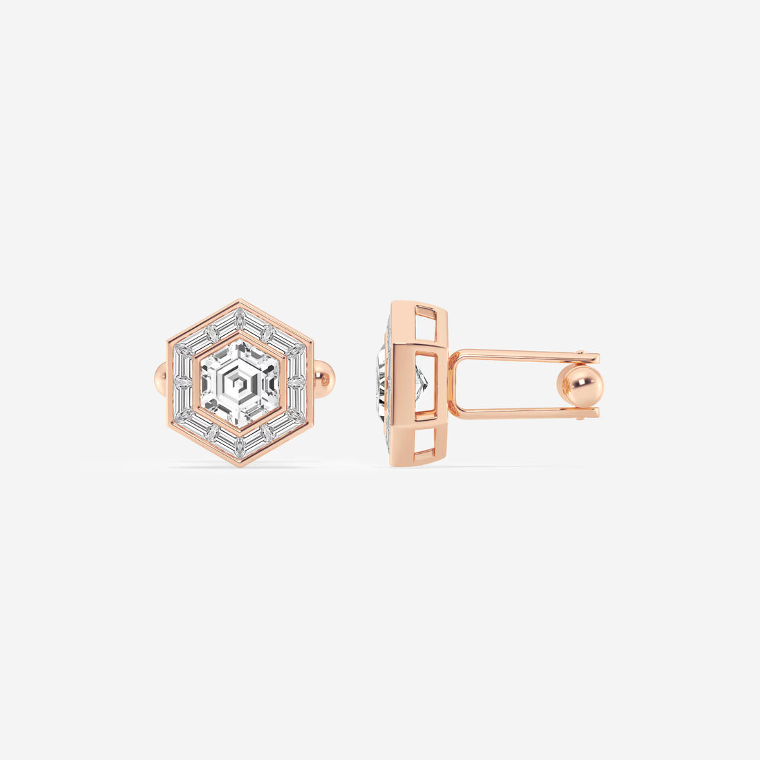Muse Baguette Framed Multi-Shape Diamond Cufflinks