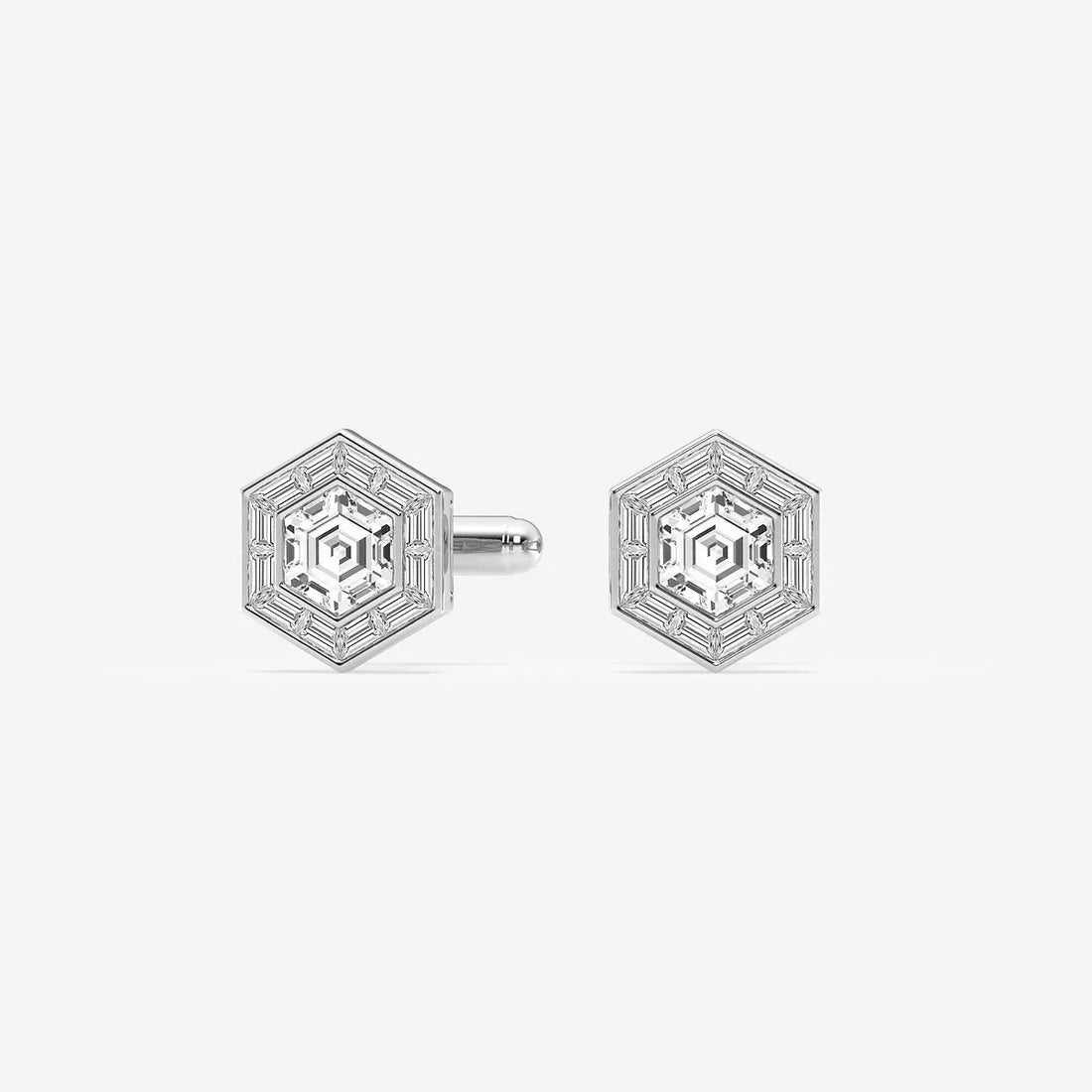 Muse Baguette Framed Multi-Shape Diamond Cufflinks