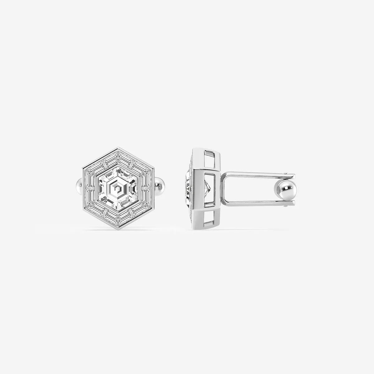 Muse Baguette Framed Multi-Shape Diamond Cufflinks