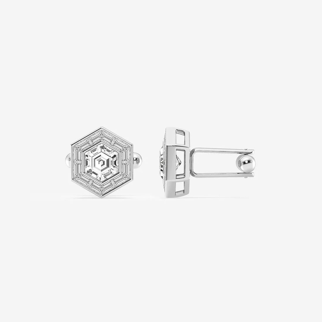 Muse Baguette Framed Multi-Shape Diamond Cufflinks