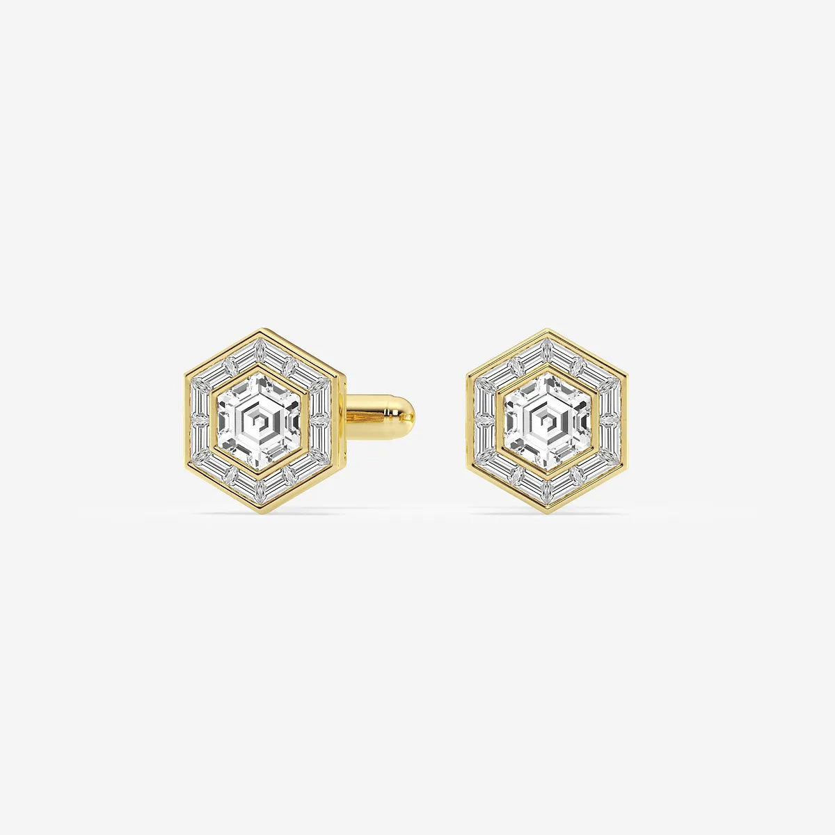 Muse Baguette Framed Multi-Shape Diamond Cufflinks