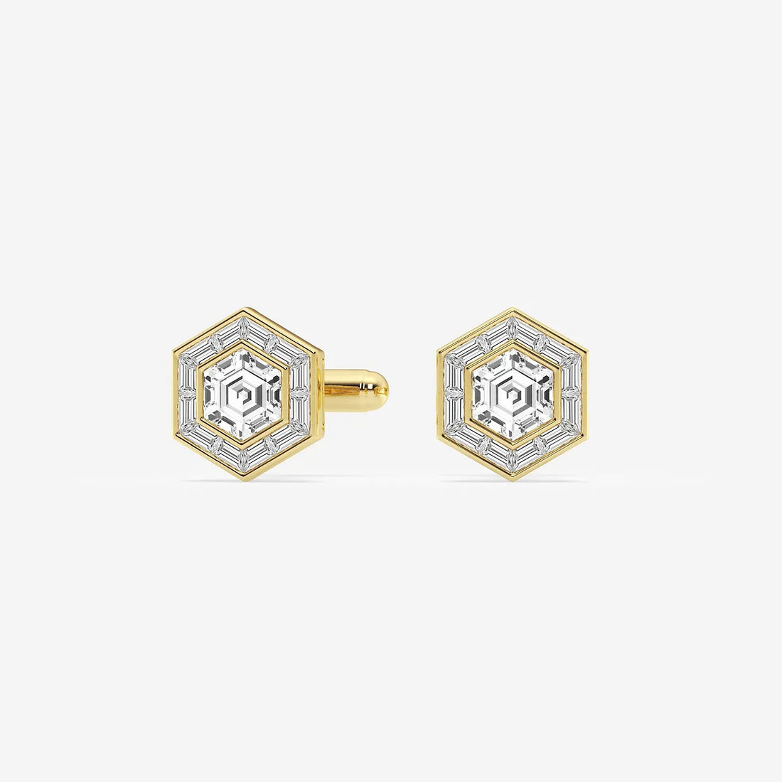Muse Baguette Framed Multi-Shape Diamond Cufflinks
