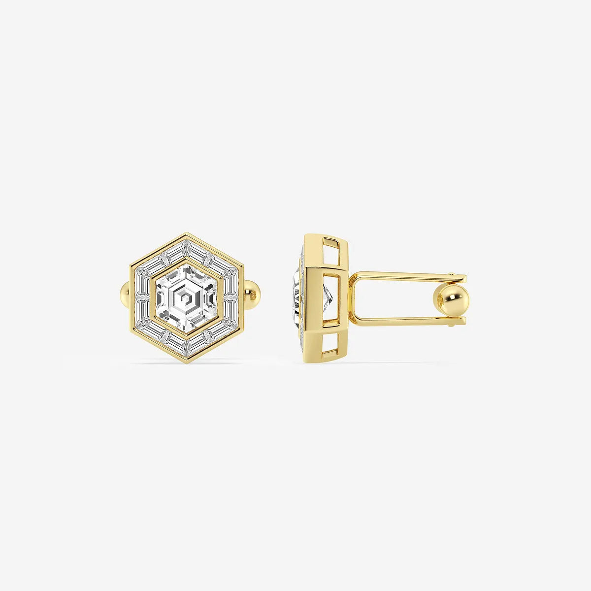 Muse Baguette Framed Multi-Shape Diamond Cufflinks