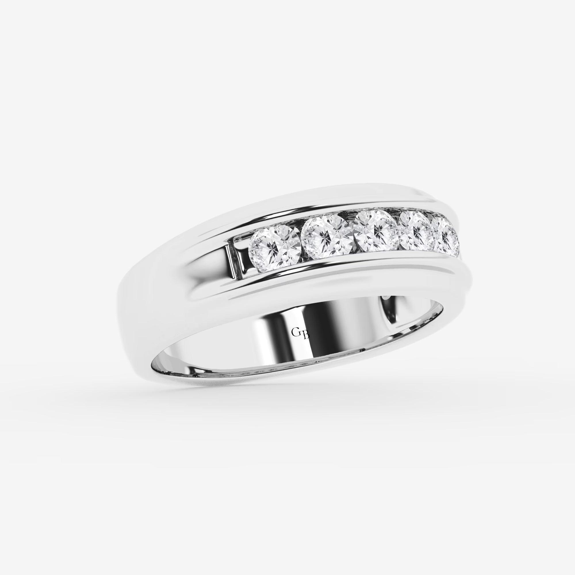Corex Round Lab-Grown Diamond Men’s Channel Set Wedding Band