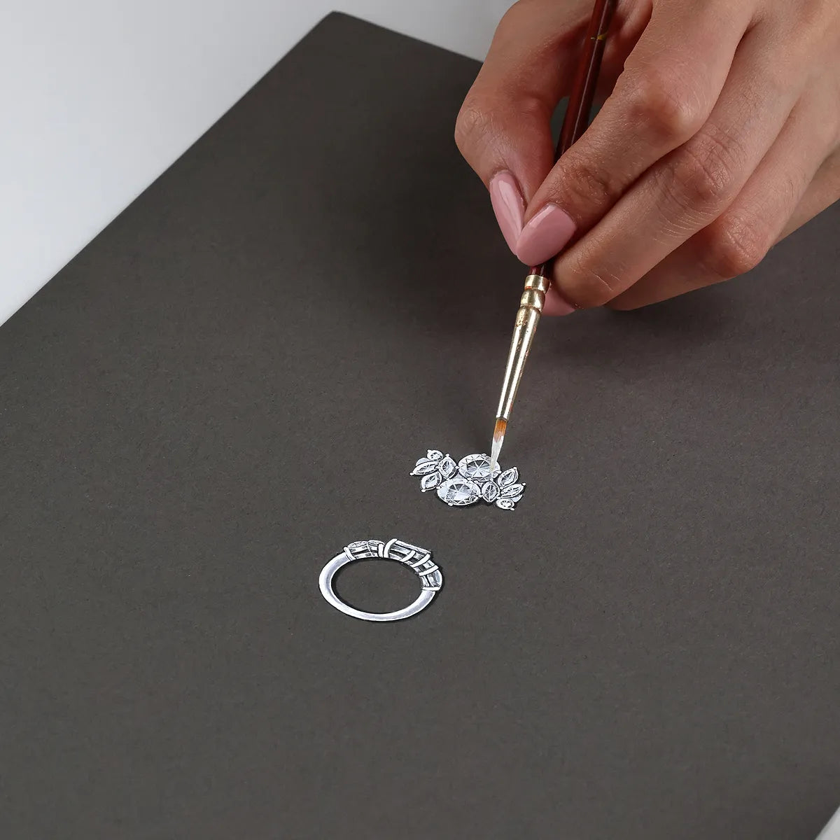 Osaka Inspired Multi Shape Lab Grown Diamond Floral Statement Ring