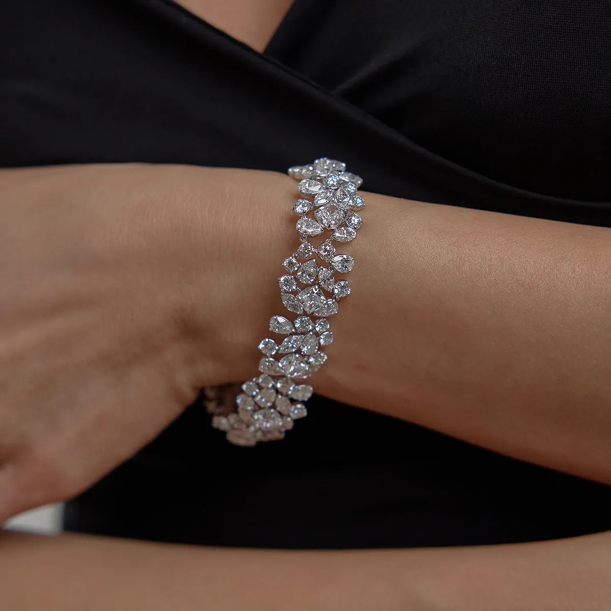 Mumbai Mosaic Multi-Shape Lab Grown Diamond Statement Bracelet