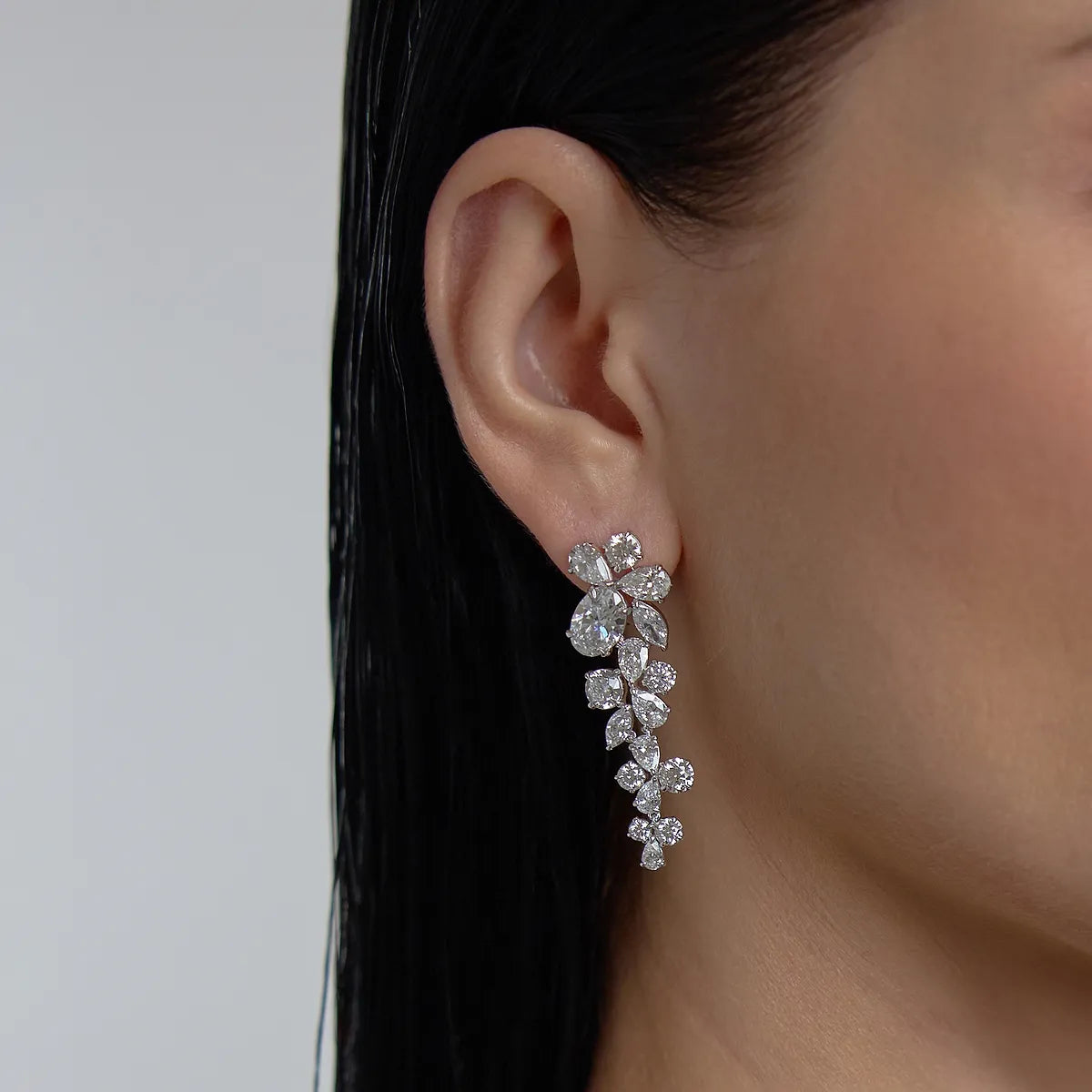 Carmona Lab Grown Diamond Elegant Drop Earrings