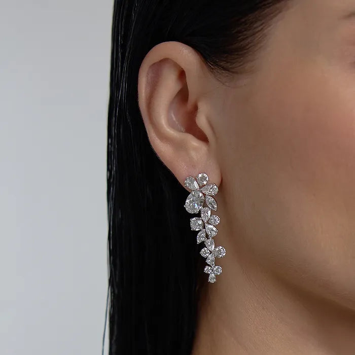 Carmona Lab Grown Diamond Elegant Drop Earrings