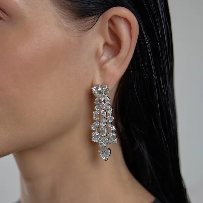 Rajvara Regal Lab Grown Diamond Statement Earrings