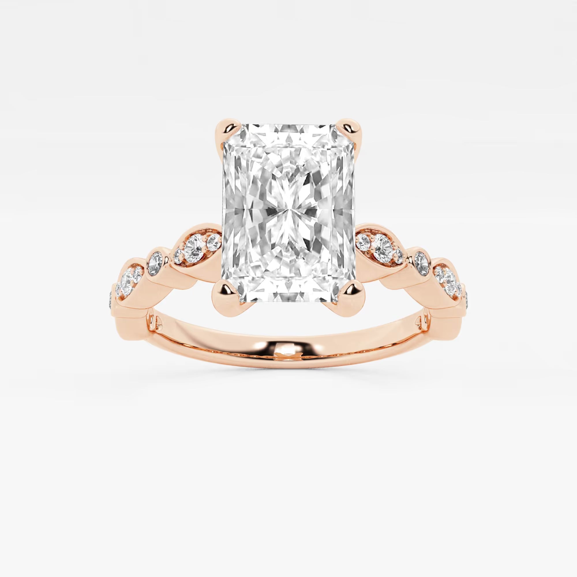 Luminara Diamond Engagement Ring with Marquise Side Accents