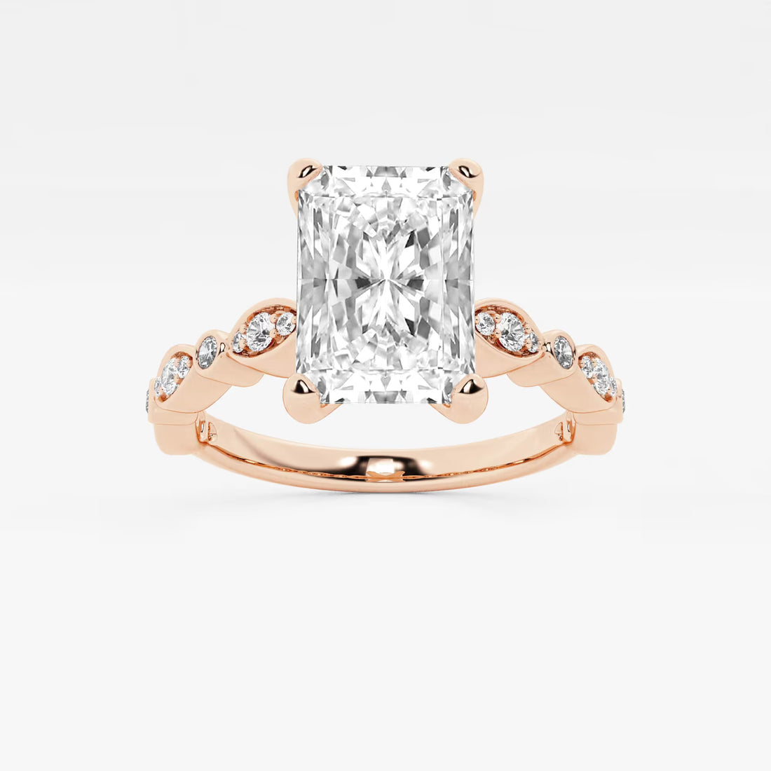 Luminara Diamond Engagement Ring with Marquise Side Accents