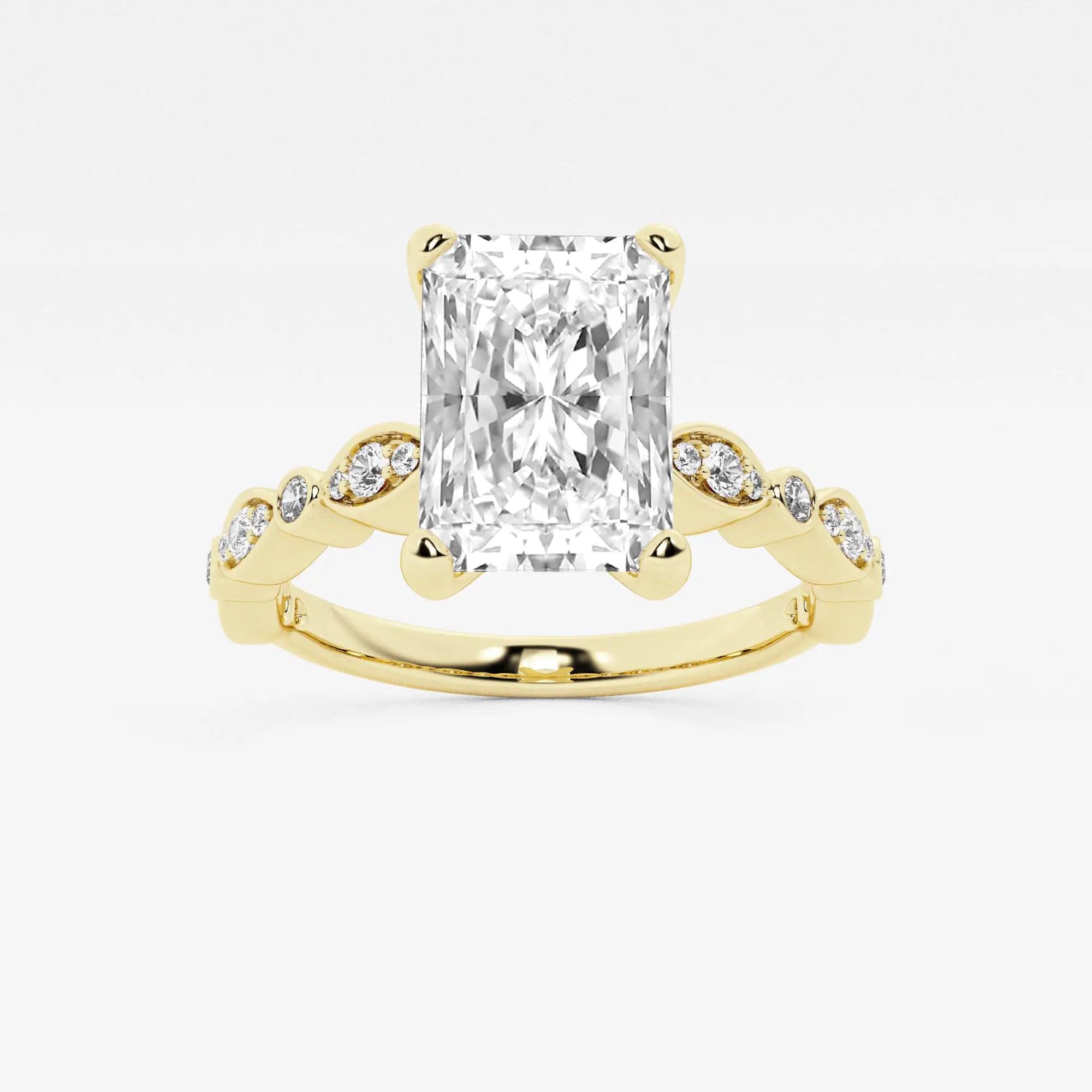 Luminara Diamond Engagement Ring with Marquise Side Accents