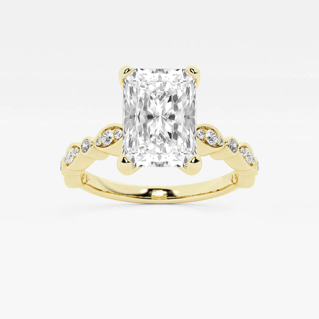 Luminara Diamond Engagement Ring with Marquise Side Accents