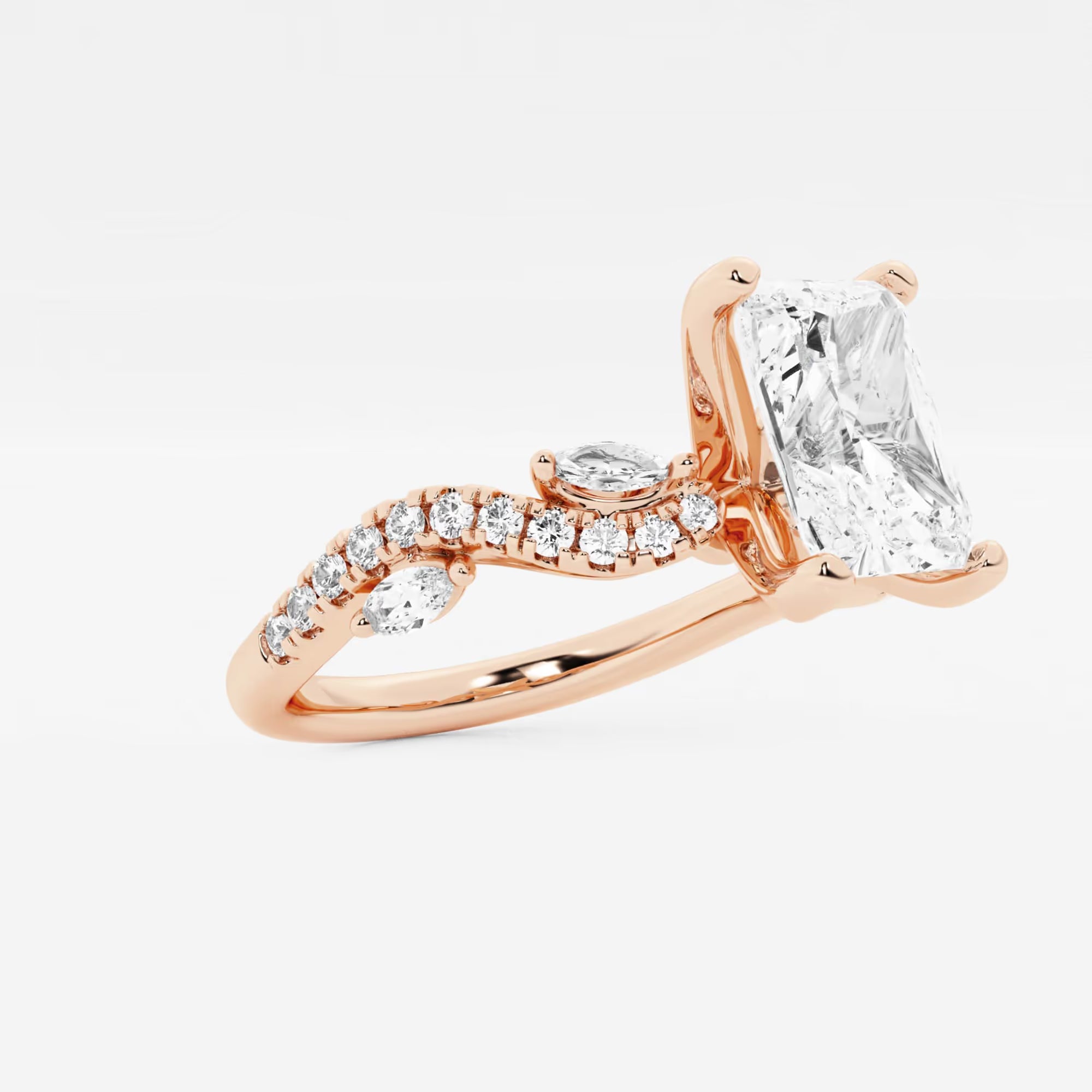 Virella Diamond Marquise Vine-Inspired Engagement Ring