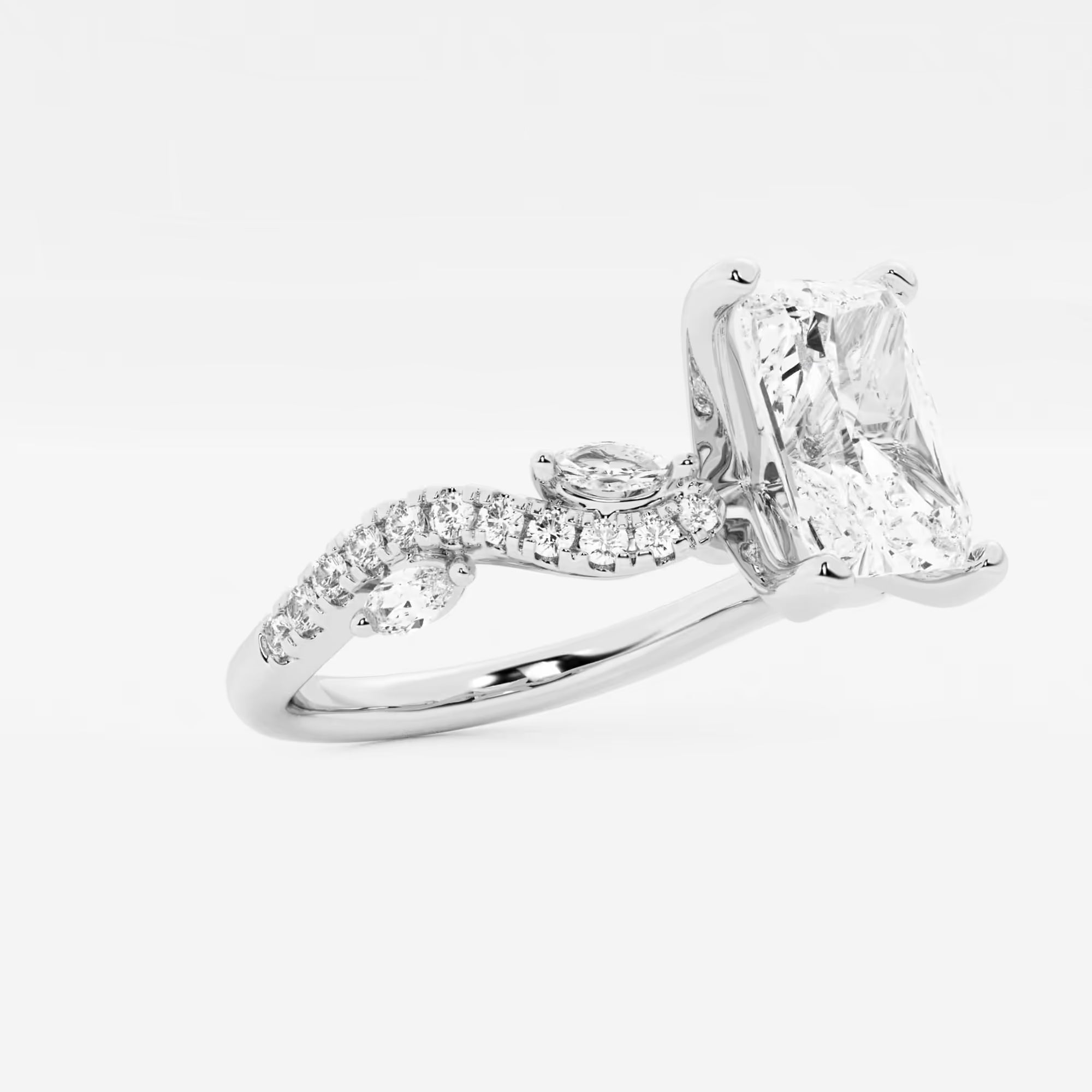Virella Diamond Marquise Vine-Inspired Engagement Ring