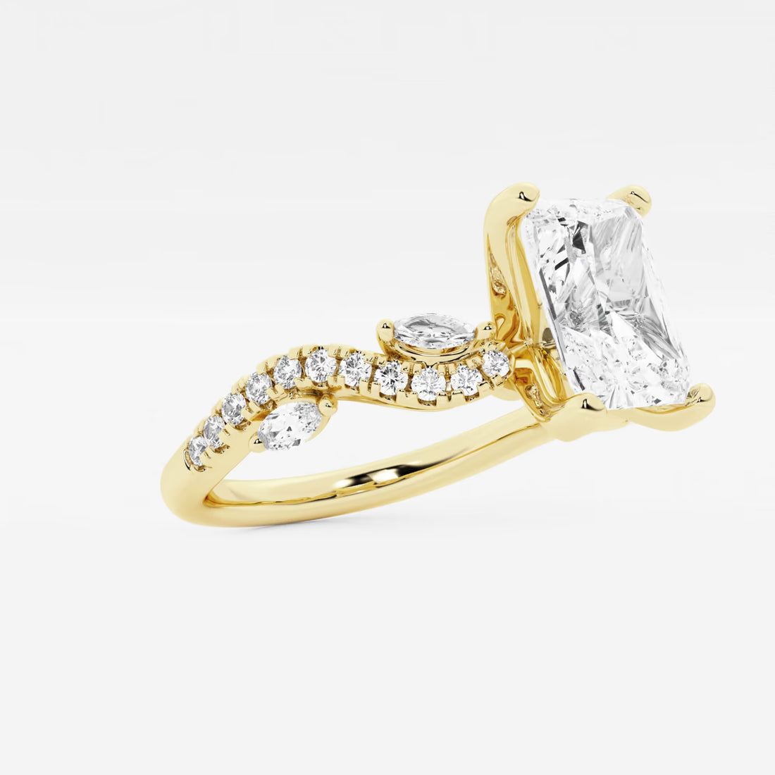 Virella Diamond Marquise Vine-Inspired Engagement Ring
