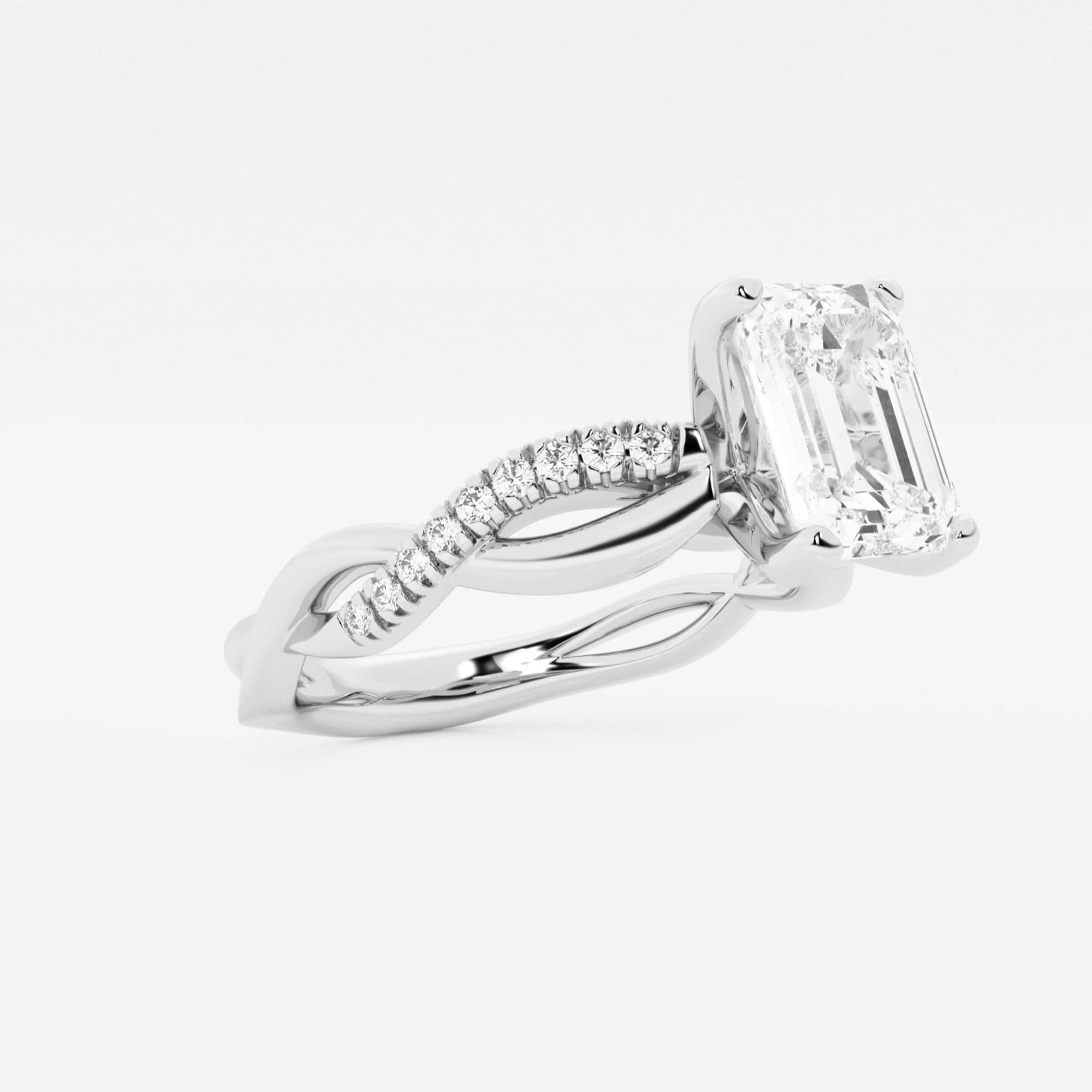Emerald Cut Lab Grown Diamond Engagement Ring