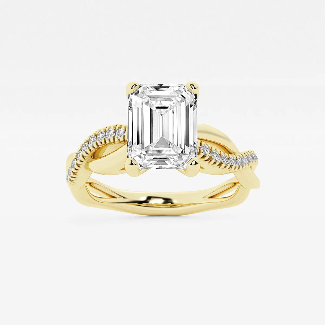 Emerald Cut Lab Grown Diamond Engagement Ring