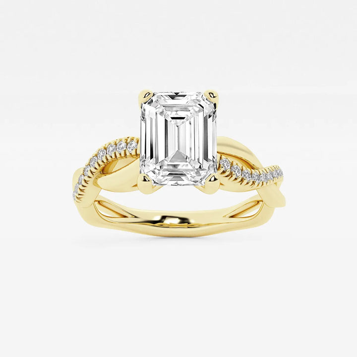 Emerald Cut Lab Grown Diamond Engagement Ring