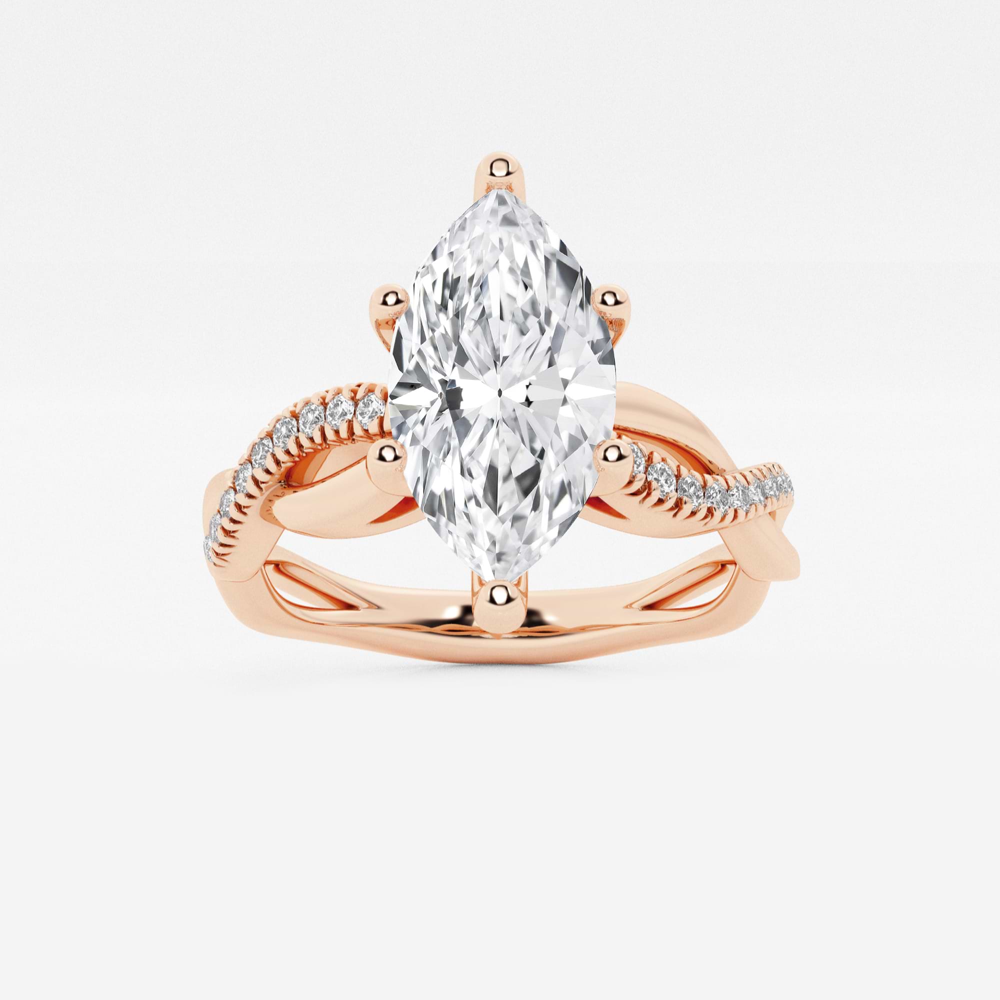 Seralya Marquise Lab-Grown Diamond Intertwined Engagement Ring