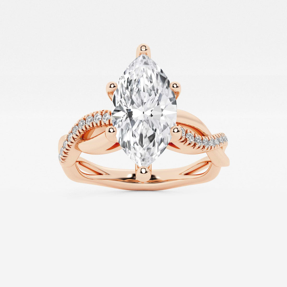 Seralya Marquise Lab-Grown Diamond Intertwined Engagement Ring