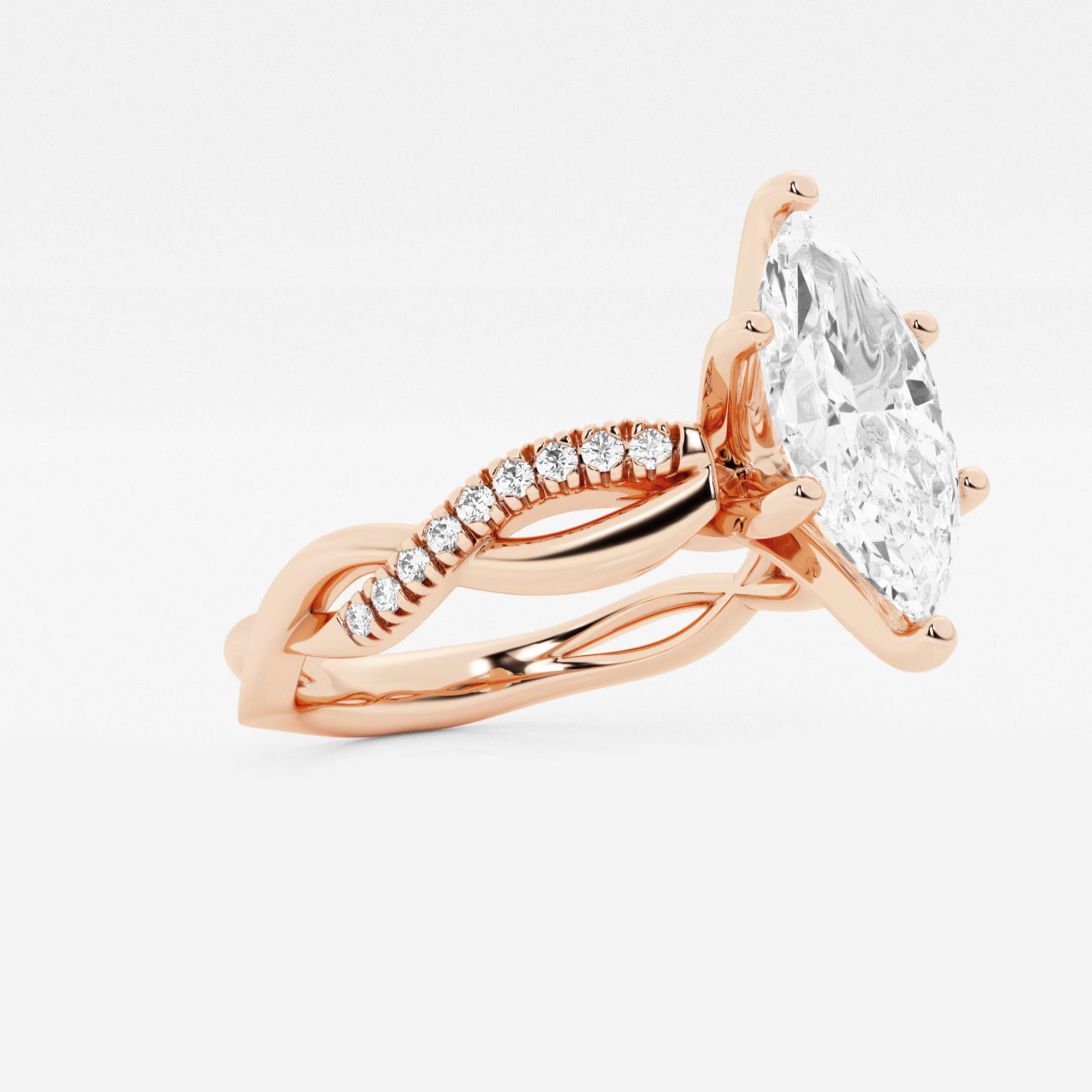 Seralya Marquise Lab-Grown Diamond Intertwined Engagement Ring