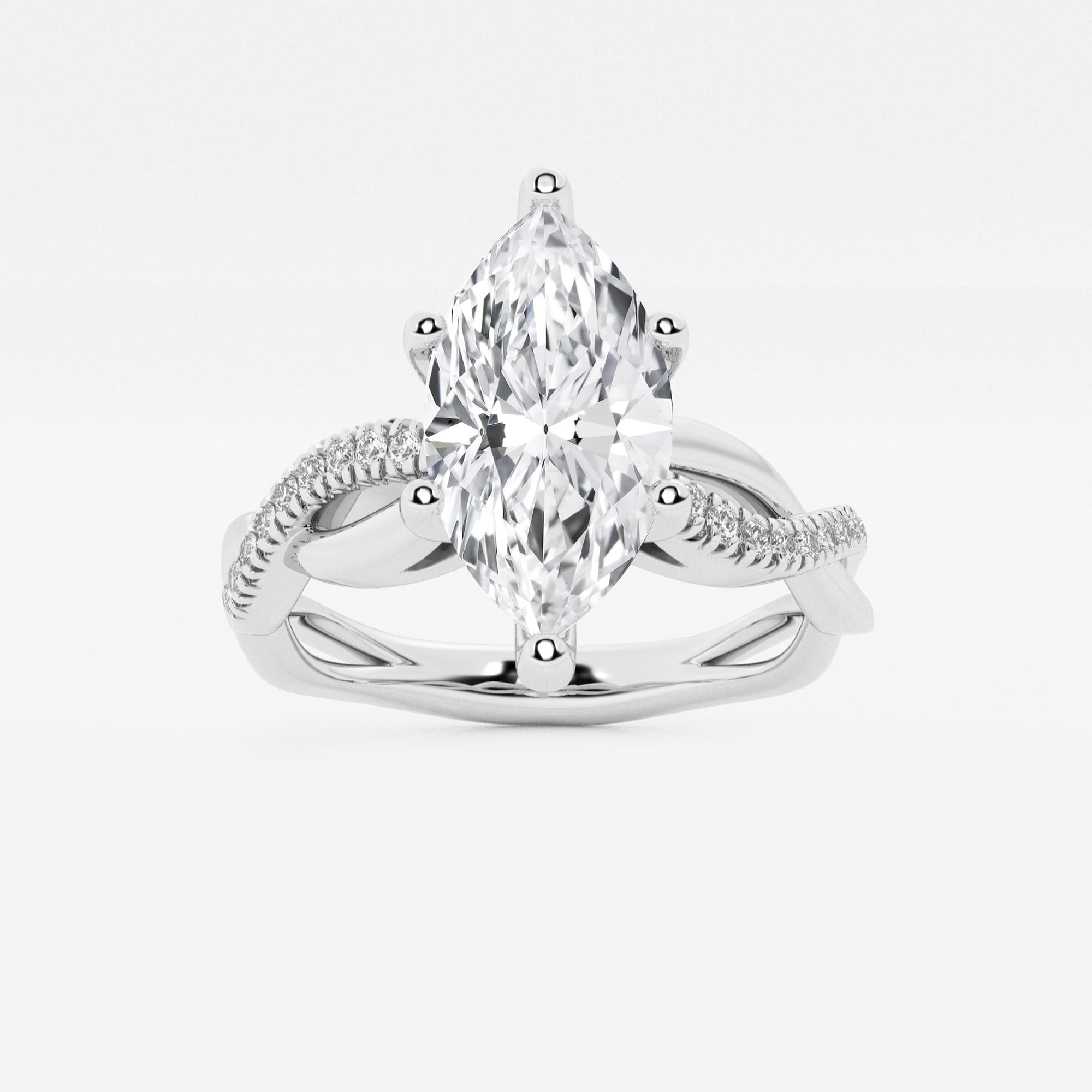 Seralya Marquise Lab-Grown Diamond Intertwined Engagement Ring