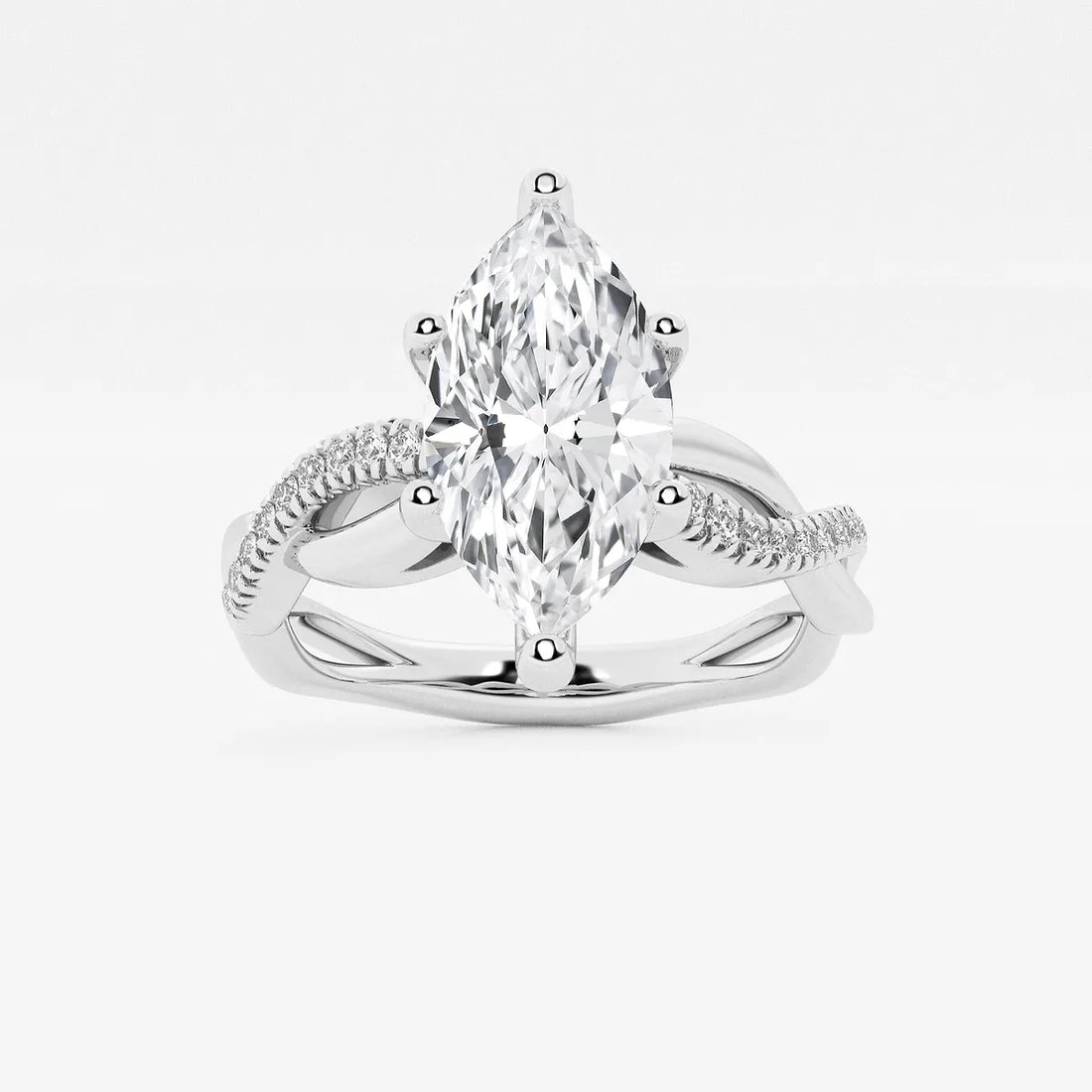 Seralya Marquise Lab-Grown Diamond Intertwined Engagement Ring