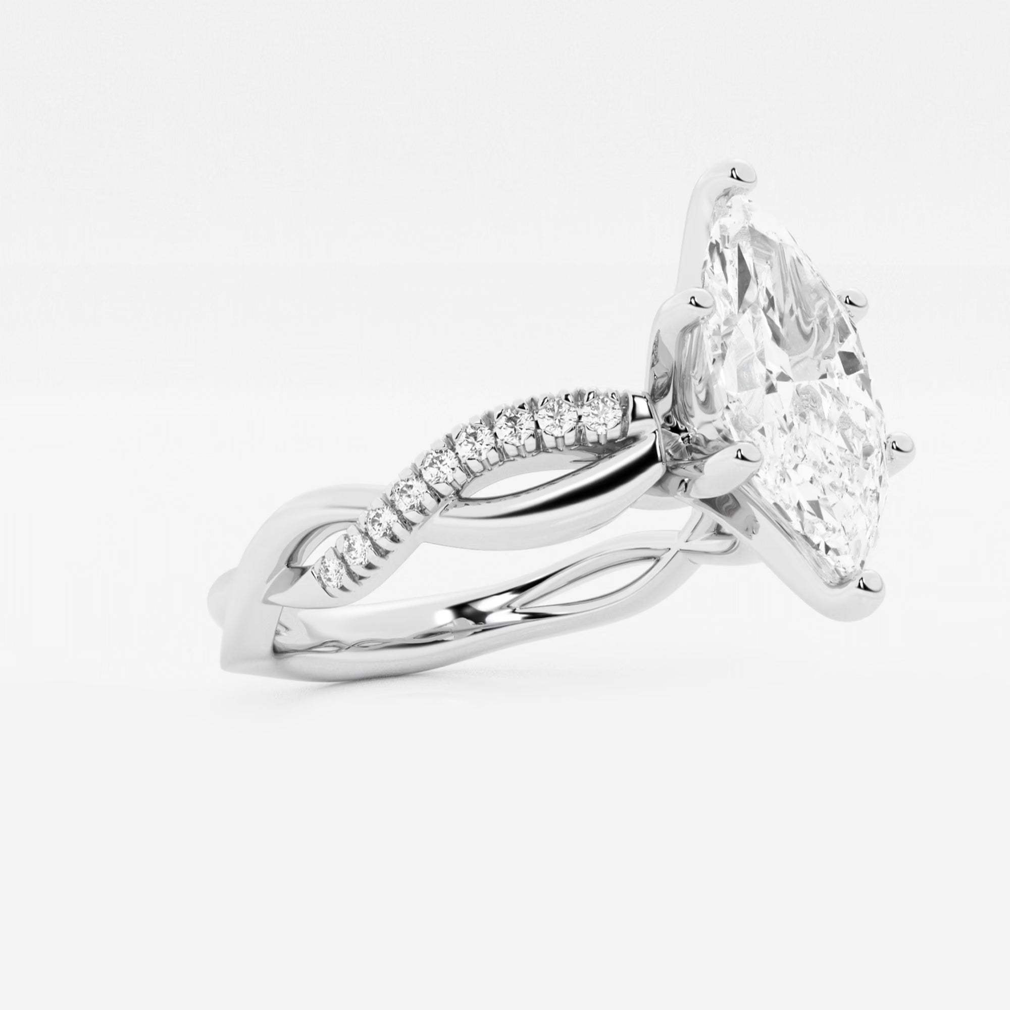 Seralya Marquise Lab-Grown Diamond Intertwined Engagement Ring
