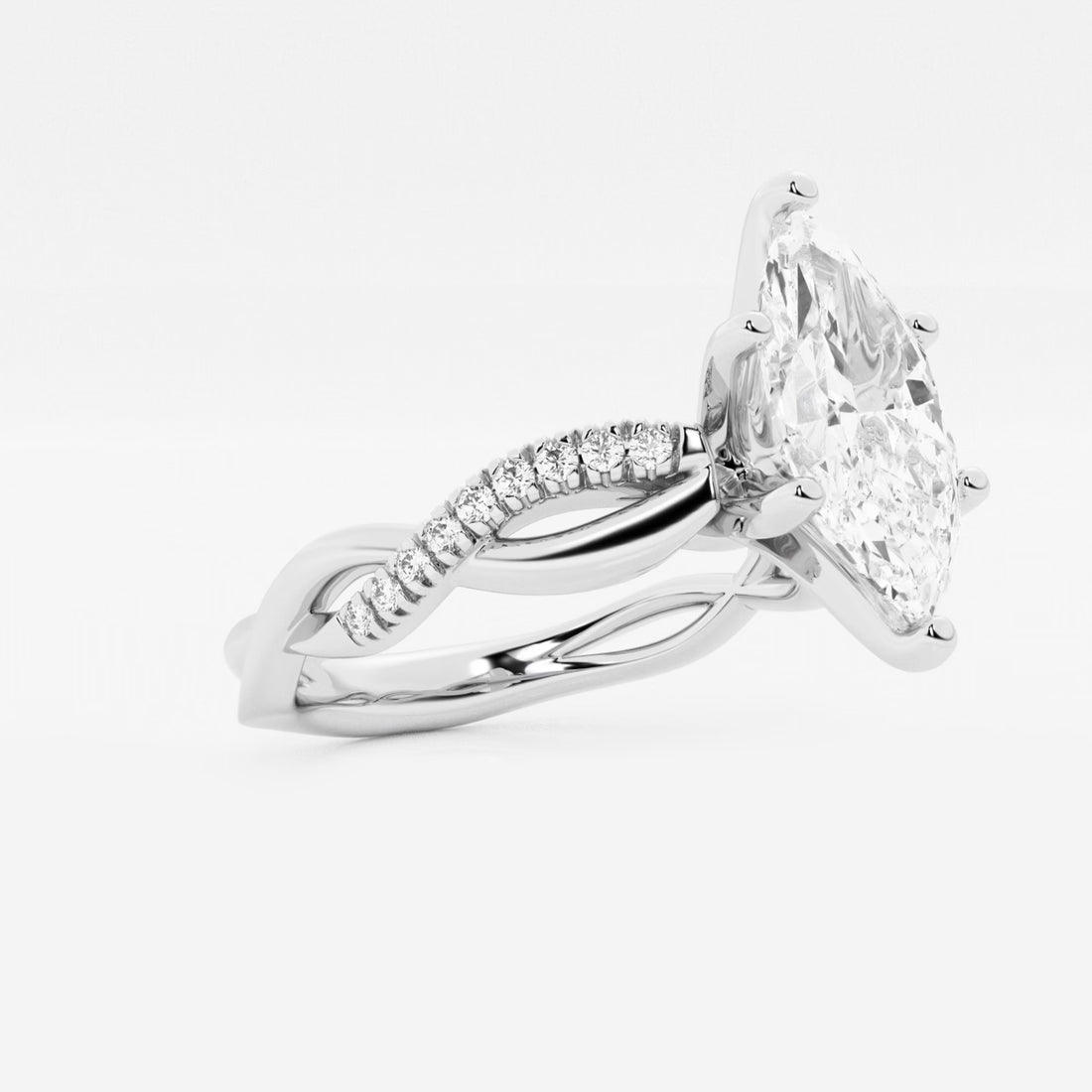 Seralya Marquise Lab-Grown Diamond Intertwined Engagement Ring