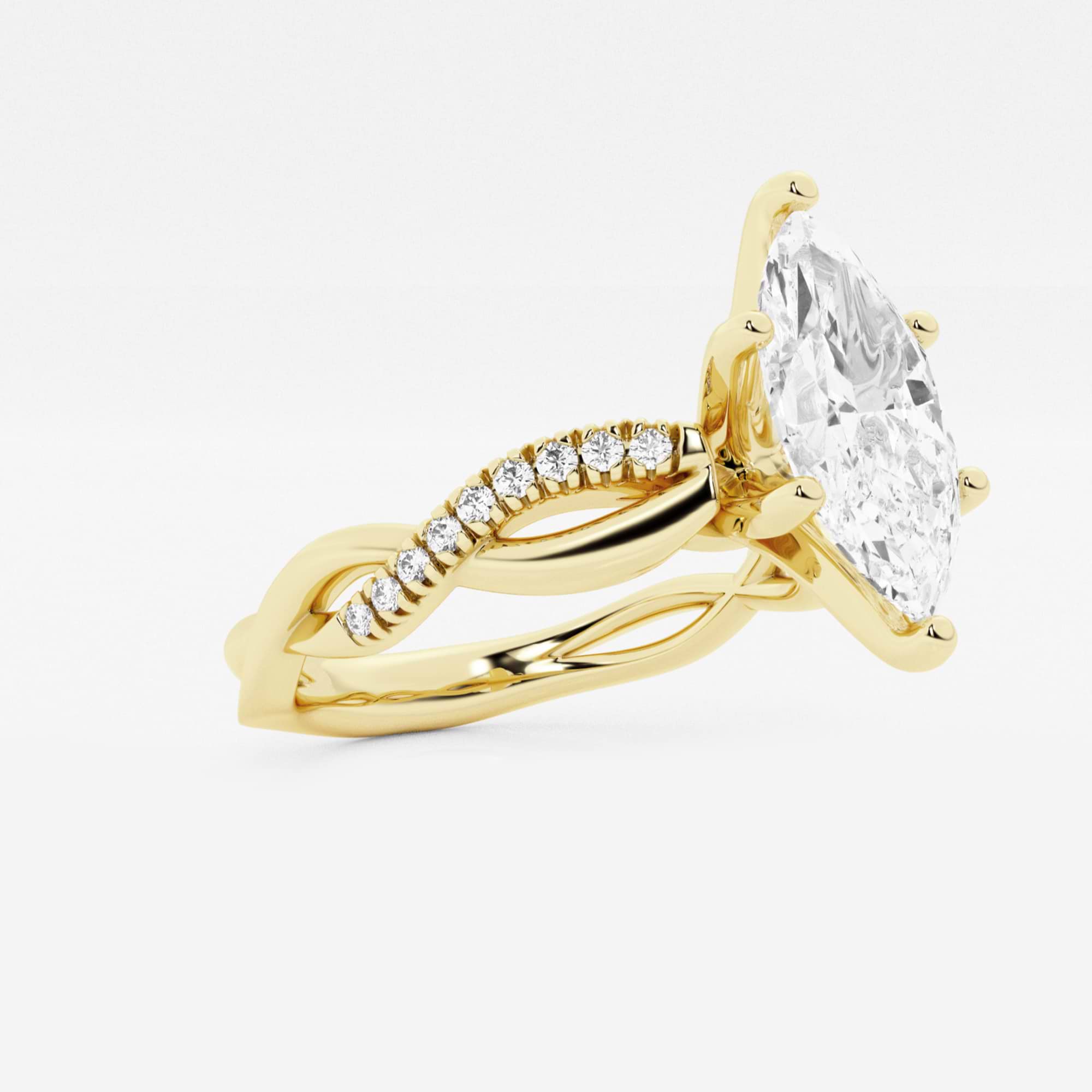 Seralya Marquise Lab-Grown Diamond Intertwined Engagement Ring
