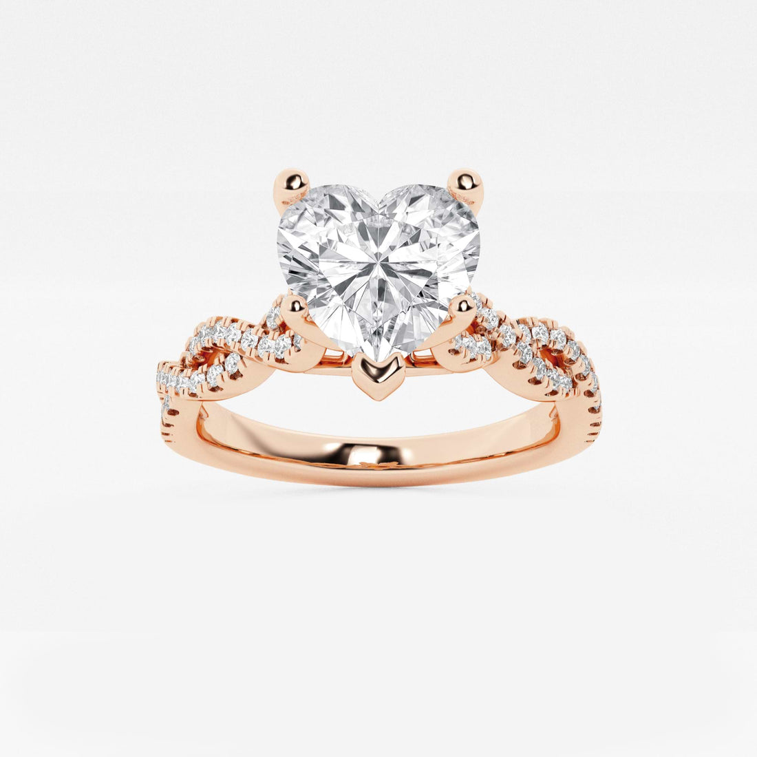 Amoura Twist Heart Cut Lab-Grown Diamond Double Twist Engagement Ring