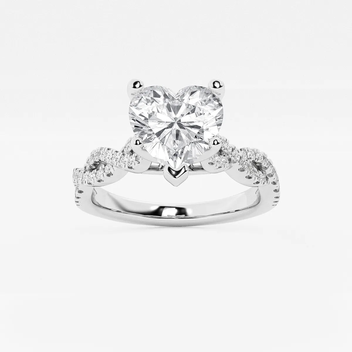 Amoura Twist Heart Cut Lab-Grown Diamond Double Twist Engagement Ring