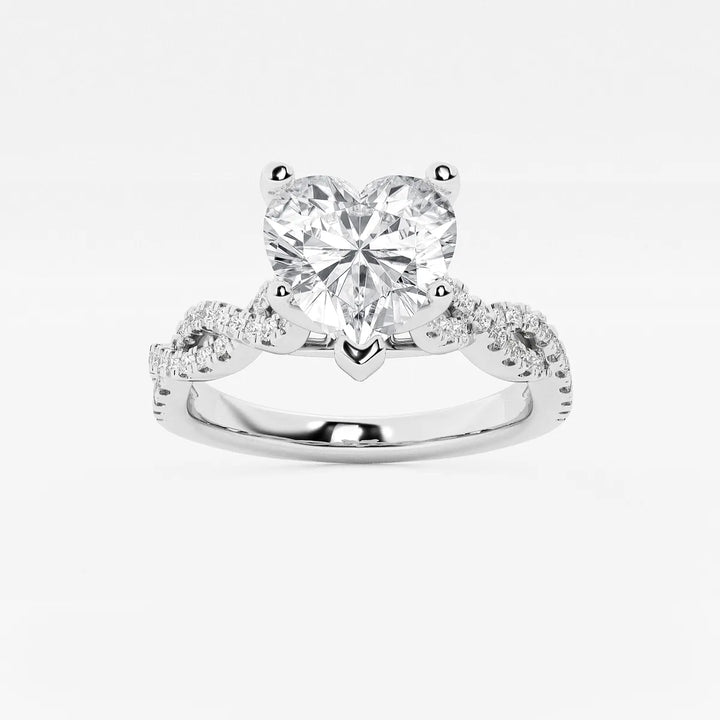 Amoura Twist Heart Cut Lab-Grown Diamond Double Twist Engagement Ring