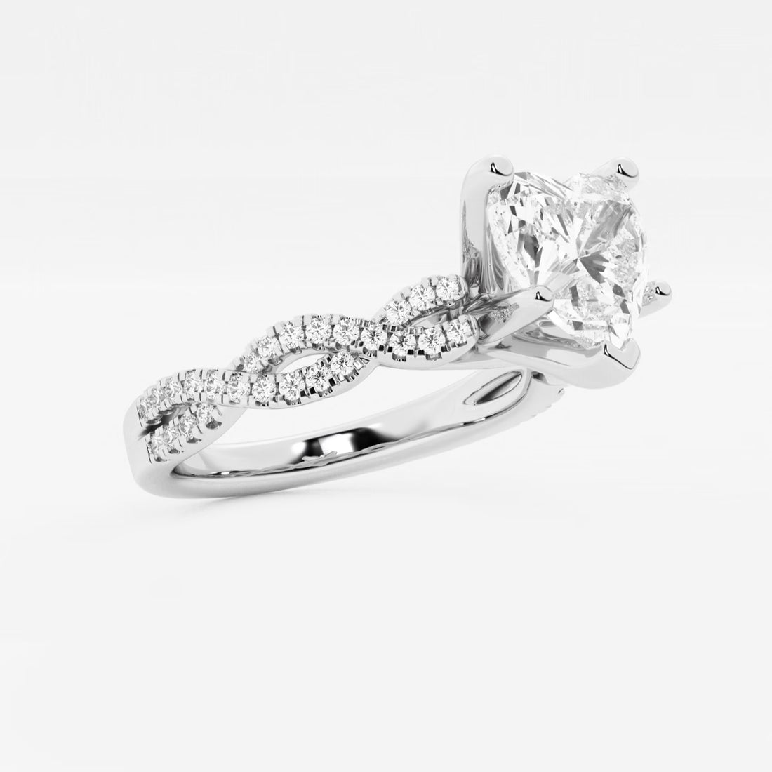 Amoura Twist Heart Cut Lab-Grown Diamond Double Twist Engagement Ring