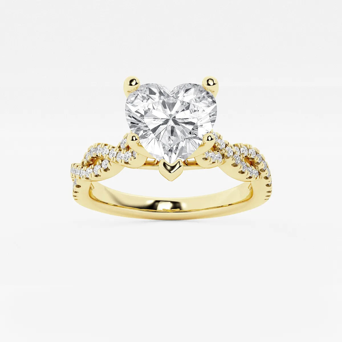 Amoura Twist Heart Cut Lab-Grown Diamond Double Twist Engagement Ring