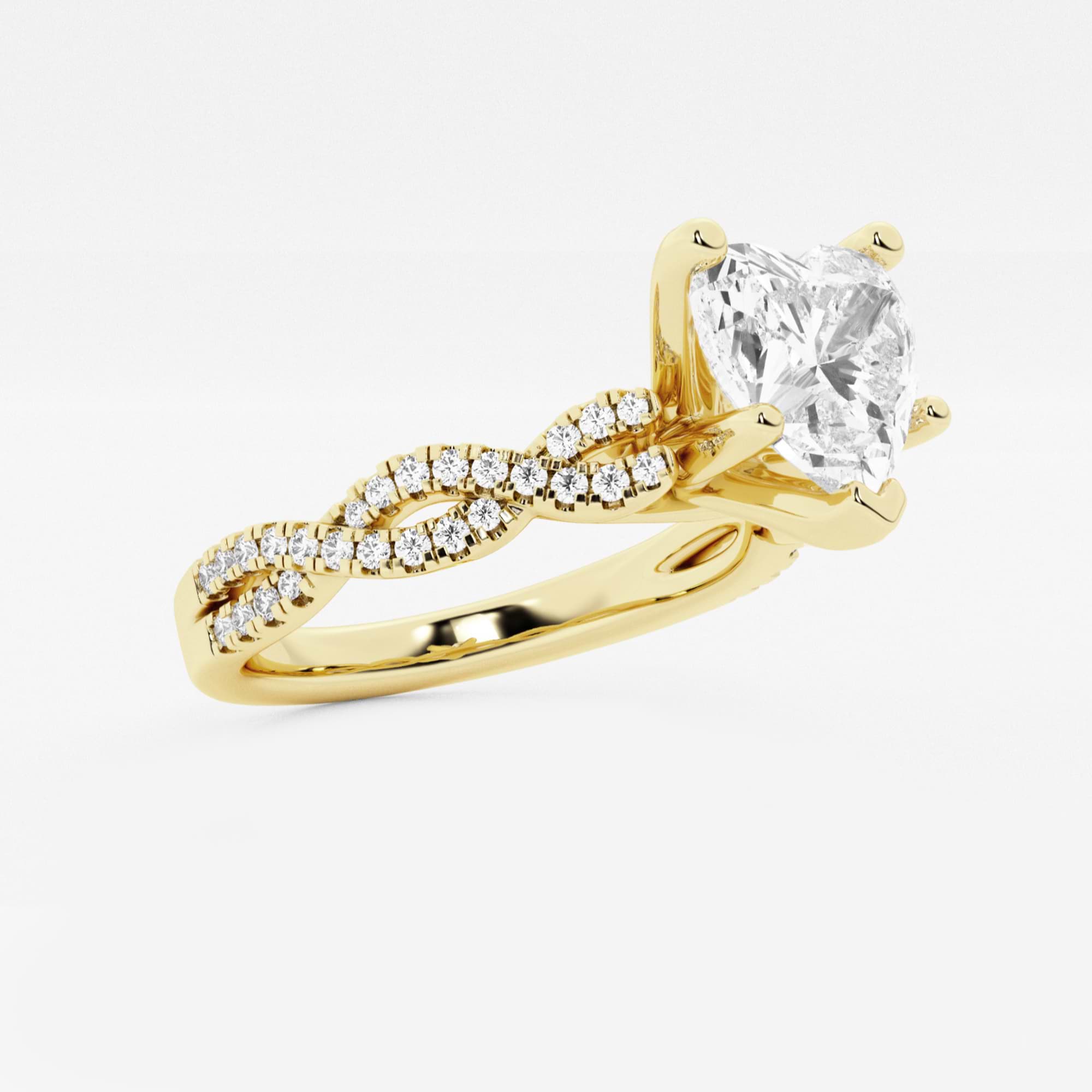 Amoura Twist Heart Cut Lab-Grown Diamond Double Twist Engagement Ring