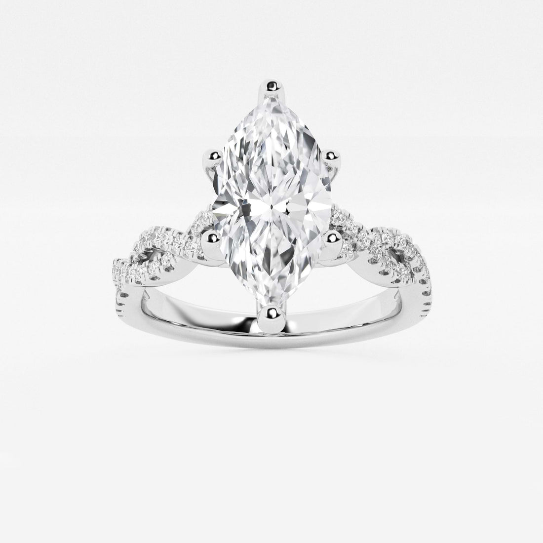 Eterna Marquise Lab-Grown Diamond Double Twist Engagement Ring
