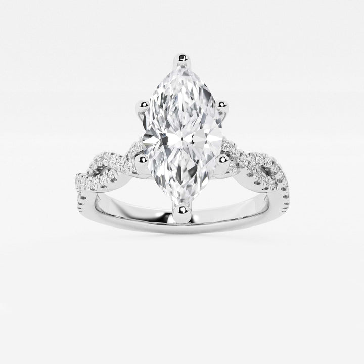 Eterna Marquise Lab-Grown Diamond Double Twist Engagement Ring